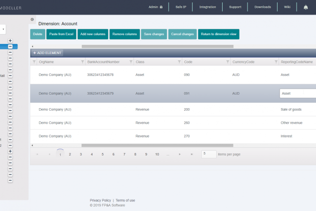 Asignación de cuentas Xero Power BI