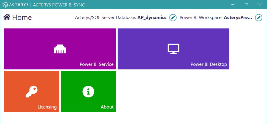 Acterys Power BI Synchronisierung und Aktualisierung