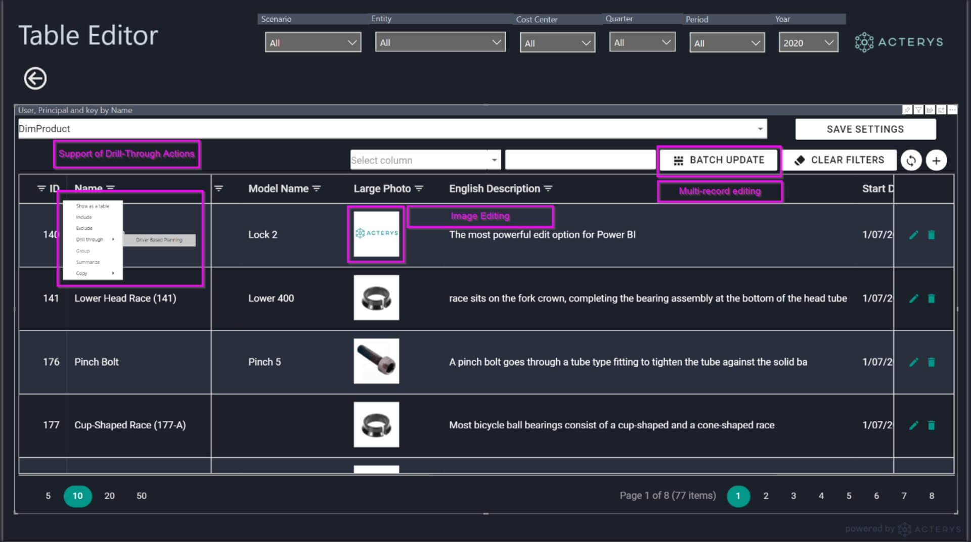 table editor