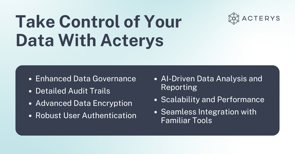 Take control of your data with Acterys